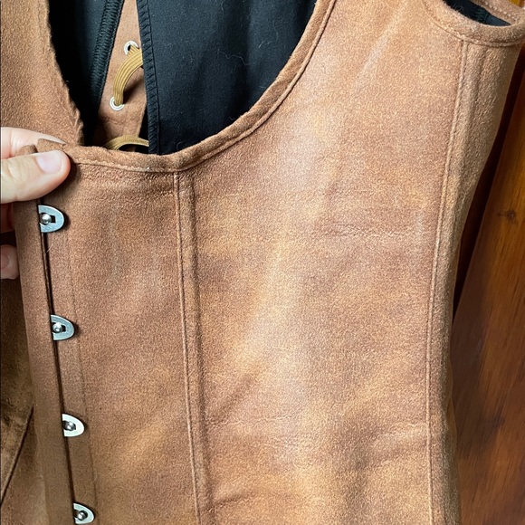 Cosplay/ Ren Faire medium corset faux suede - Picture 3 of 6